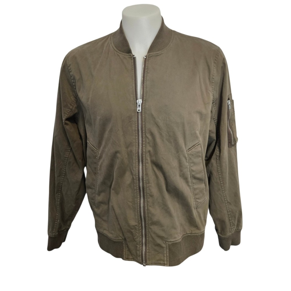 Y2K Abercrombie & Fitch Bomber Jacket Military Green Flight Utility Men's XL